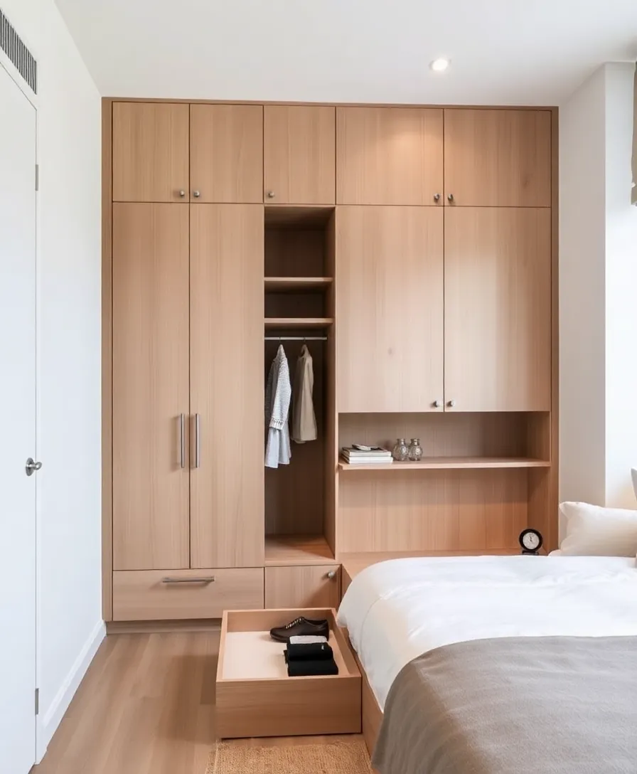 20 Stunning Minimalist Bedroom Design Ideas You’ll Wish You Knew Sooner! - 9. Integrated Storage Solutions