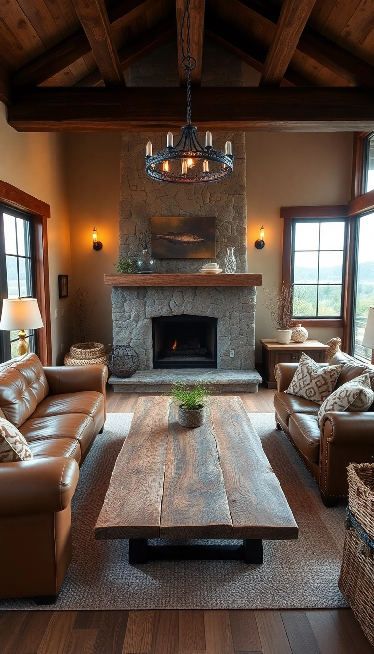 20+ Stunning Living Room Decor Ideas You Need to See - 12. Rustic Retreat