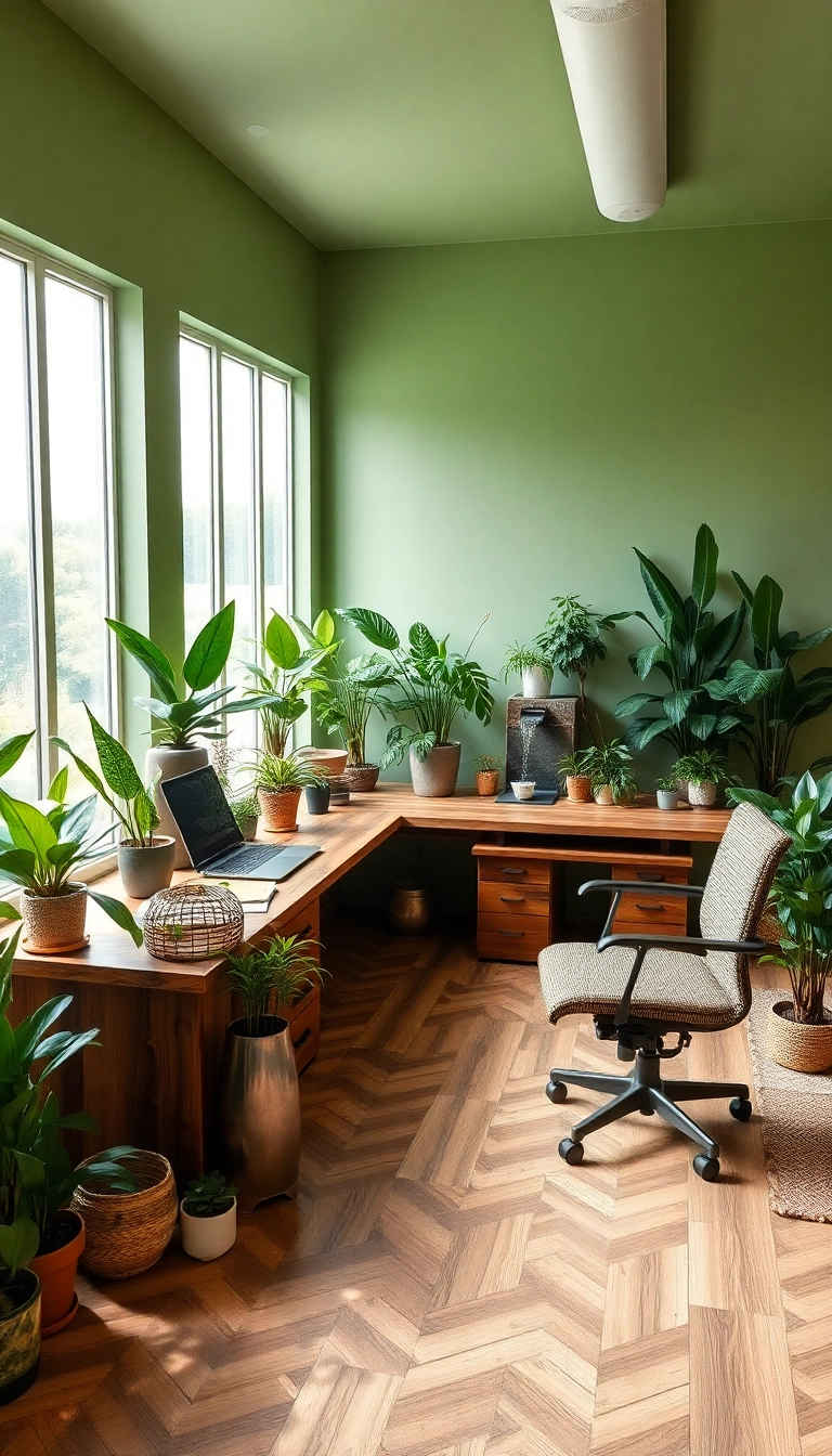 20+ Stunning Office Inspiration Ideas You Need to See - 4. Nature-Inspired Retreat