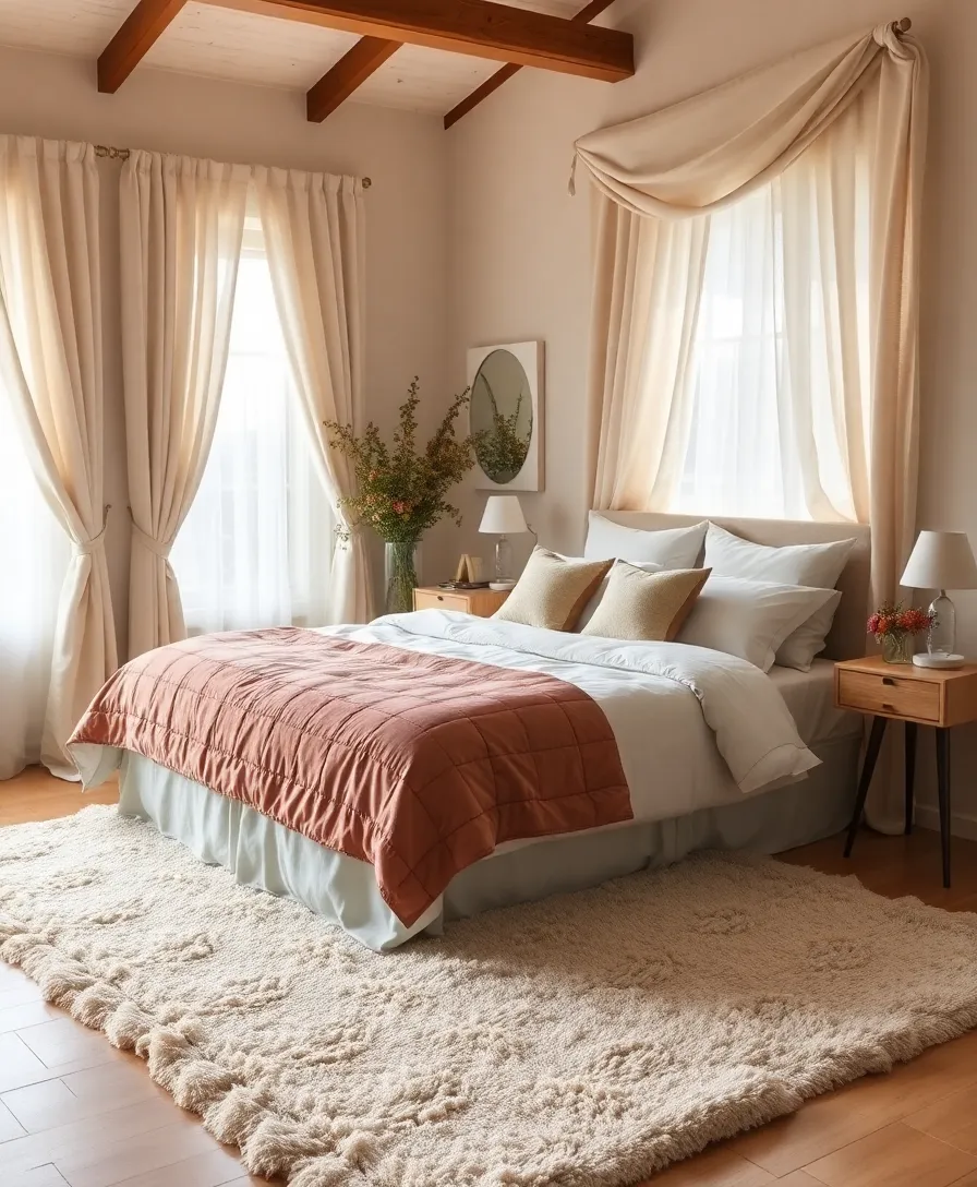 21 Stylish Minimal Bedroom Inspo Ideas That Exude Peace and Calm! - 18. Soft Fabrics