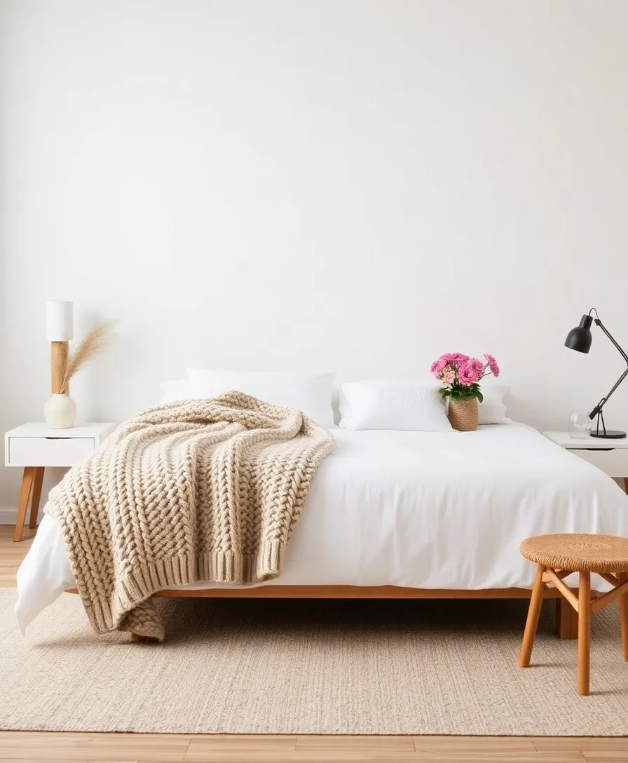 21 Stylish Minimal Bedroom Inspo Ideas That Exude Peace and Calm! - 20. Seasonal Decor