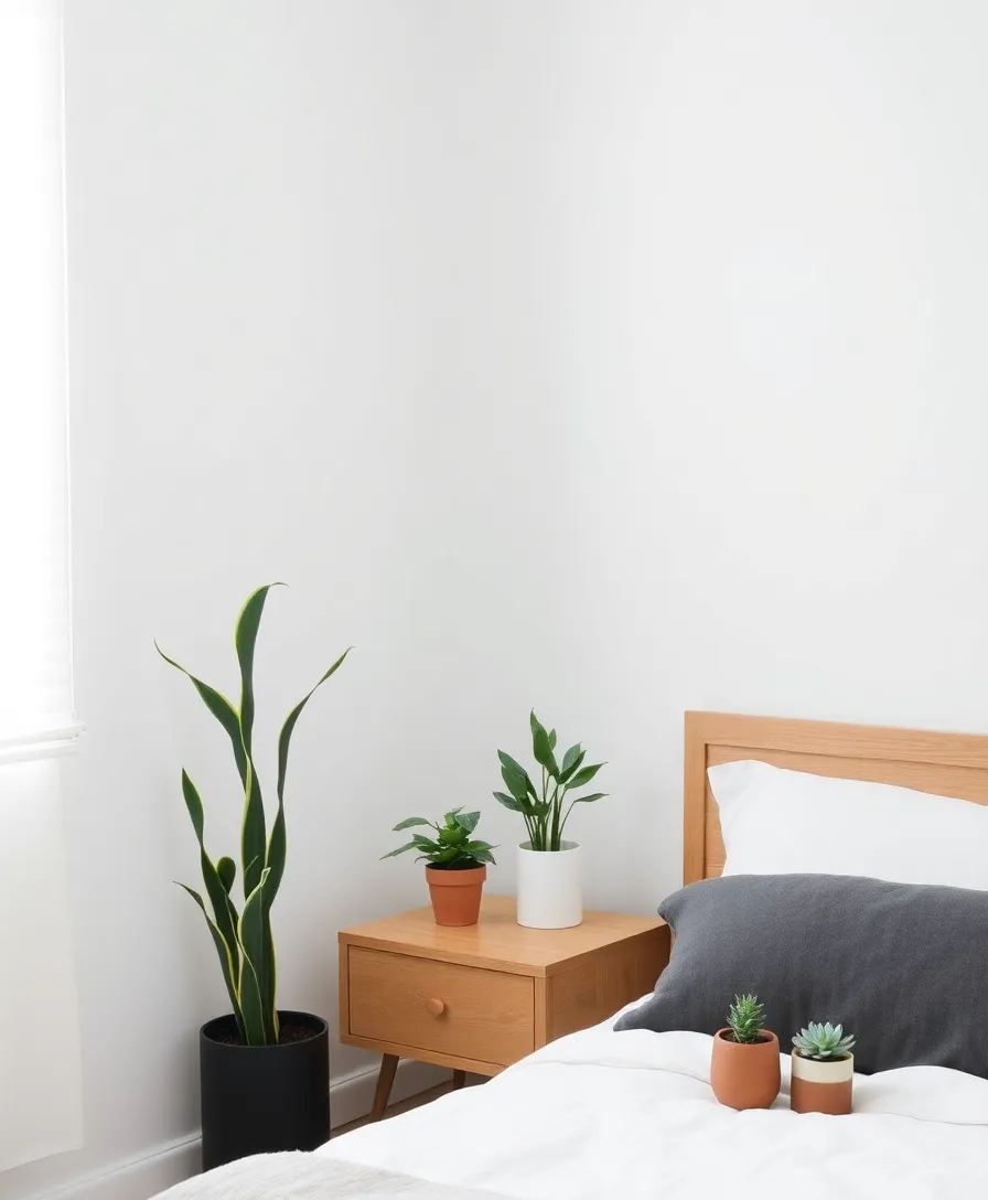 21 Minimalist Bedroom Ideas That'll Transform Your Sleep Space into a Serene Oasis! - 5. Greenery Accents