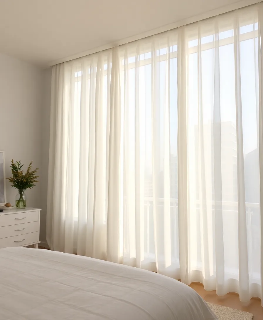 21 Minimalist Bedroom Decor Ideas to Create Your Dream Oasis! - 14. Simple Window Treatments