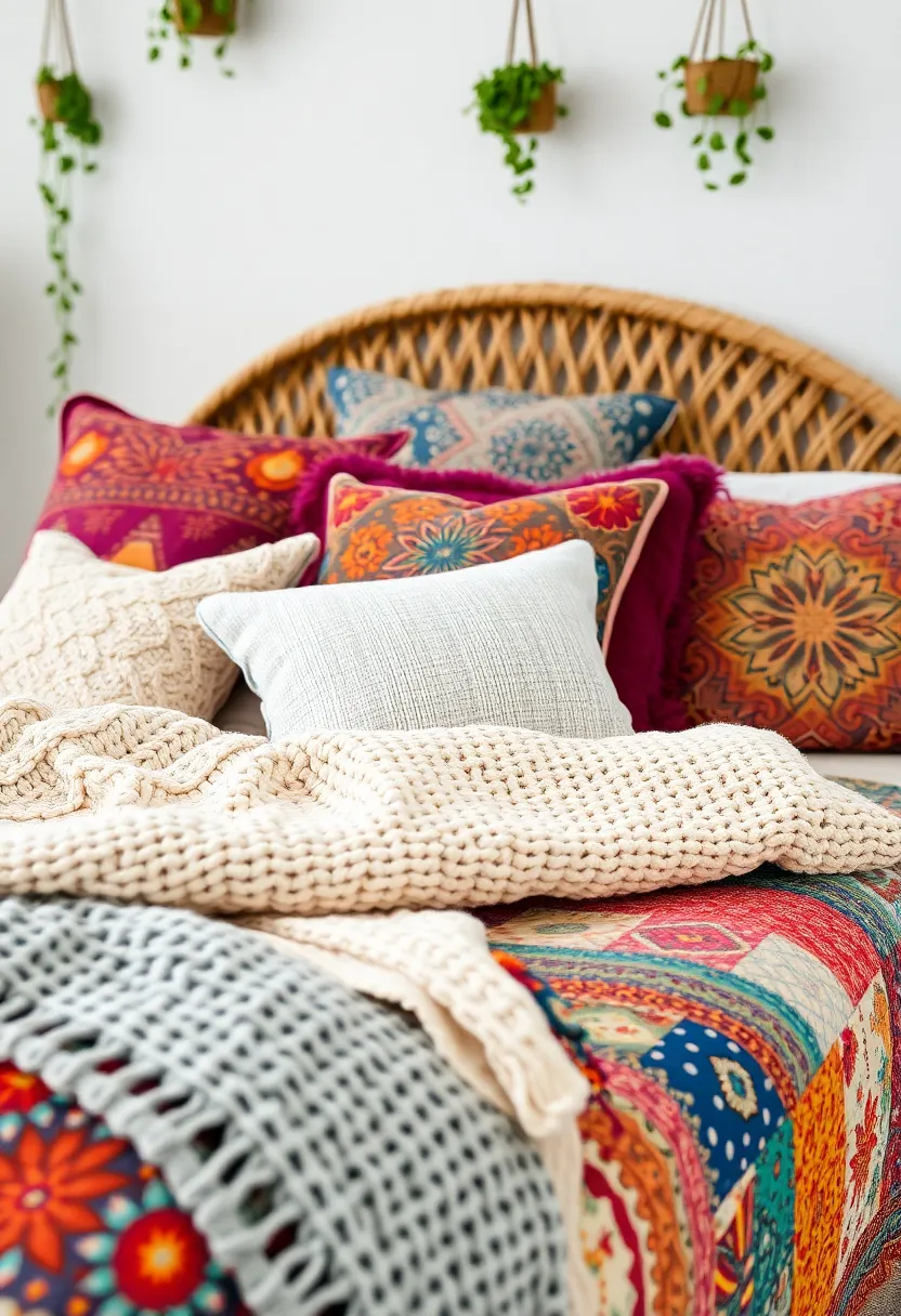 21 Boho Bedroom Ideas That Will Transform Your Space into a Dreamy Retreat! - 2. Layered Textiles
