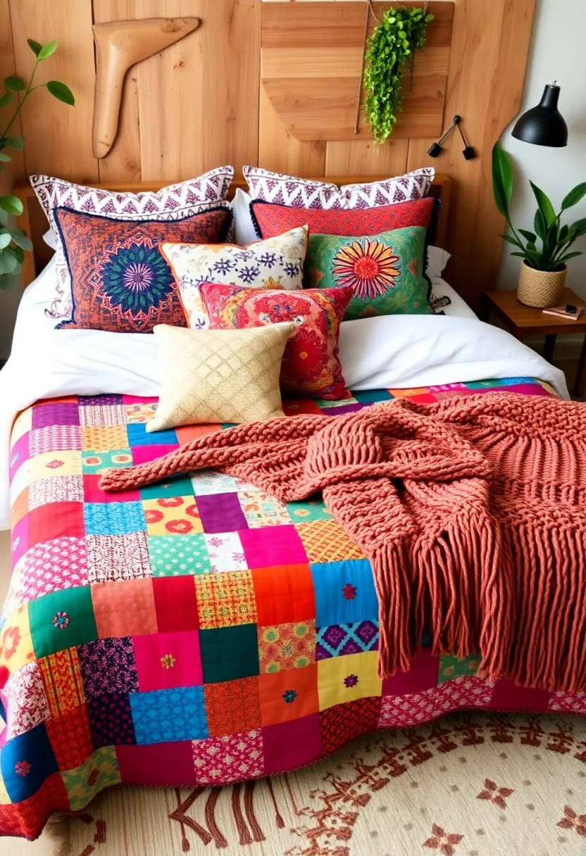 21 Boho Bedroom Ideas That Will Transform Your Space into a Dreamy Retreat! - 9. Colorful Bedding