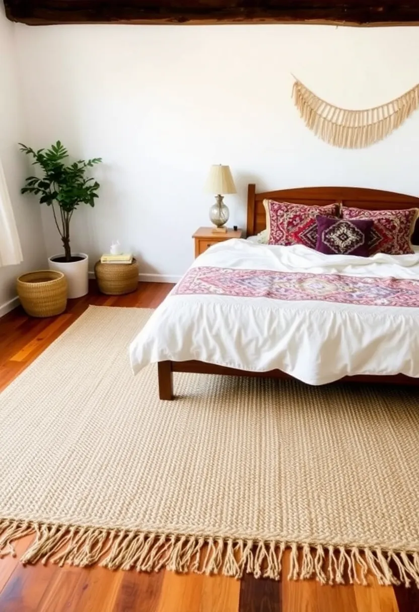 21 Boho Bedroom Inspirations That Will Make You Want to Redecorate ASAP! - 15. Unique Flooring