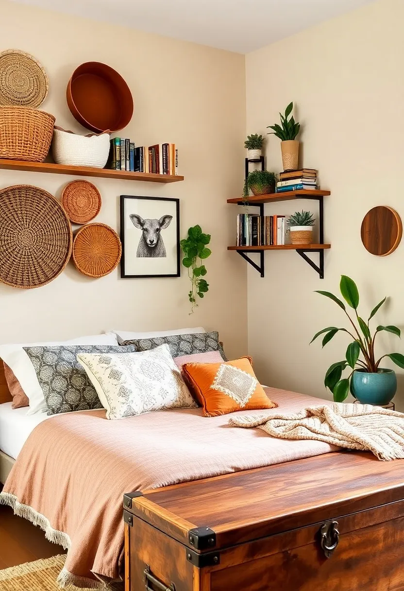 21 Boho Bedroom Inspirations That Will Make You Want to Redecorate ASAP! - 20. Creative Storage Solutions
