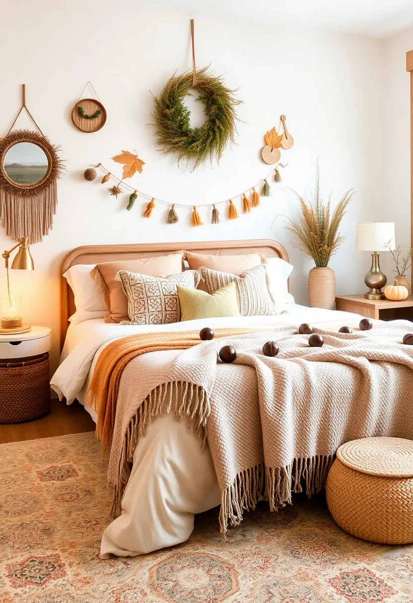 21 Boho Bedroom Inspirations That Will Make You Want to Redecorate ASAP! - 21. Seasonal Decor Changes