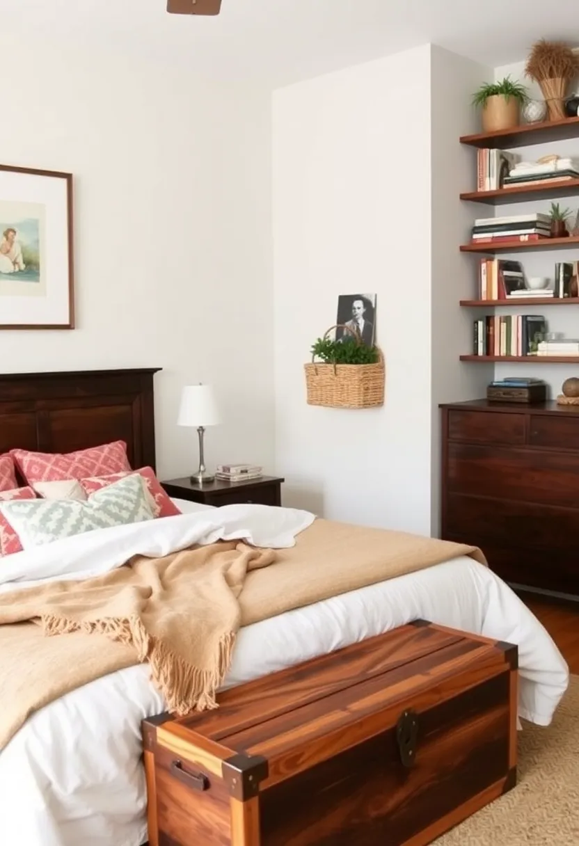 21 Boho Bedroom Ideas That Will Transform Your Space into a Dreamy Retreat! - 15. Creative Storage Solutions