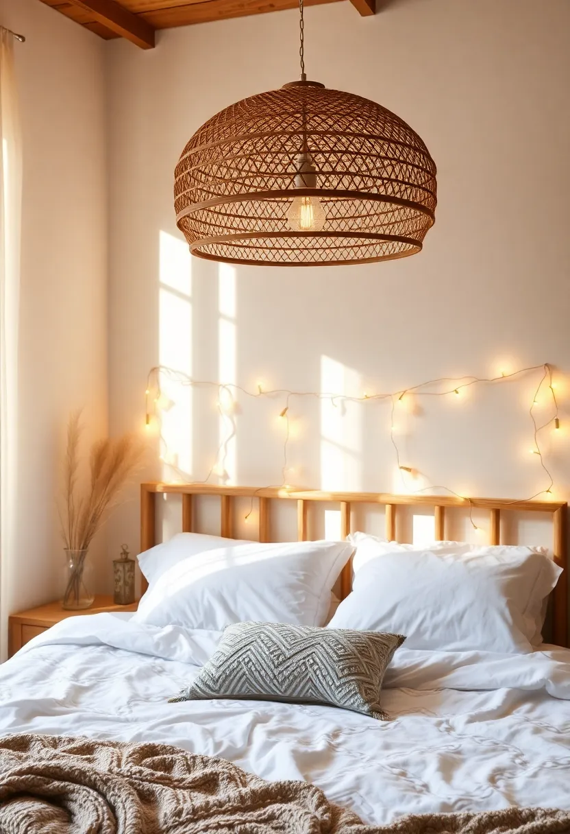 21 Boho Bedroom Ideas That Will Transform Your Space into a Dreamy Retreat! - 4. Bohemian Lighting Fixtures