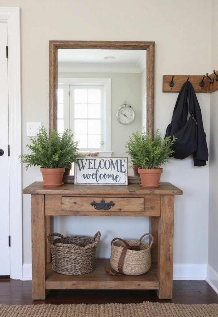 25 Farmhouse Decor Ideas That'll Make Your Home Feel Like a Cozy Retreat (You Won't Believe #12!) - 14. Charming Entryway