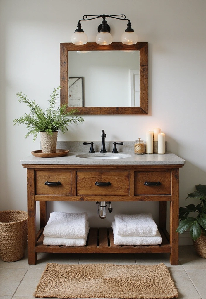 25 Farmhouse Decor Ideas That'll Make Your Home Feel Like a Cozy Retreat (You Won't Believe #12!) - 15. Farmhouse-Inspired Bathroom