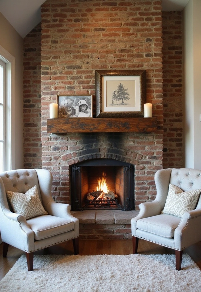 20 Cozy Farmhouse Living Room Ideas That'll Make You Want to Stay In (#9 is Pure Magic!) - 6. Statement Fireplaces