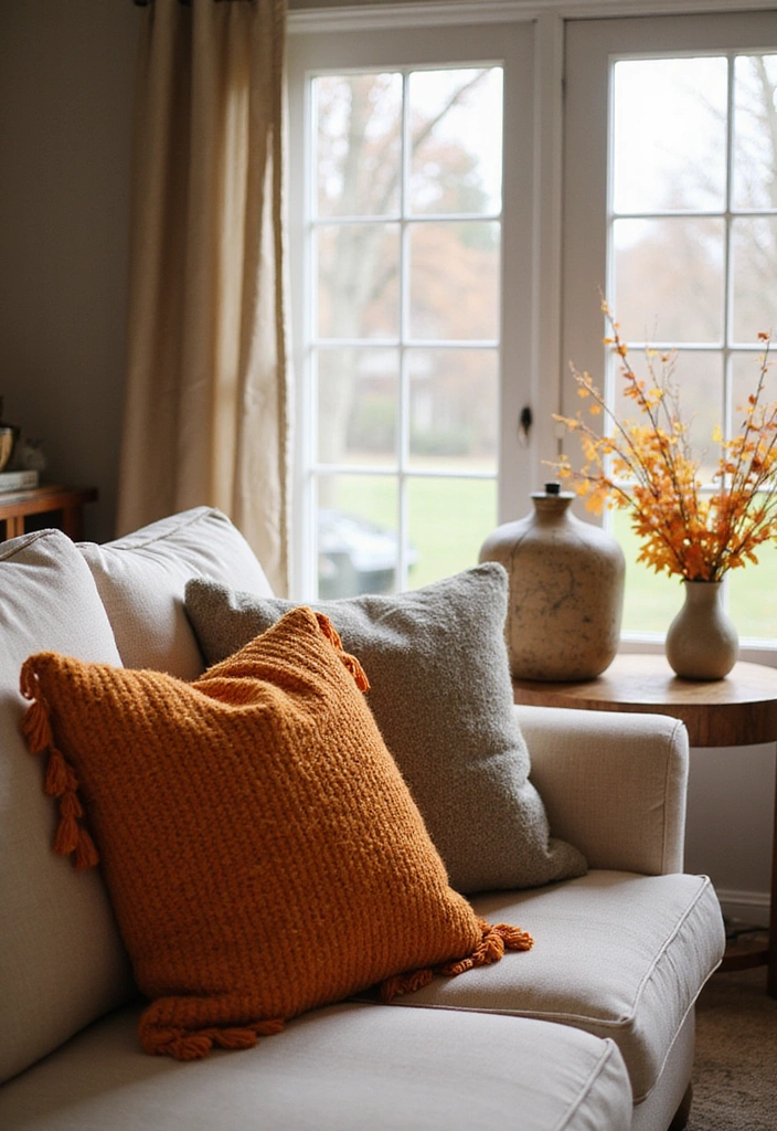 20 Cozy Farmhouse Living Room Ideas That'll Make You Want to Stay In (#9 is Pure Magic!) - 18. Seasonal Decor Swaps