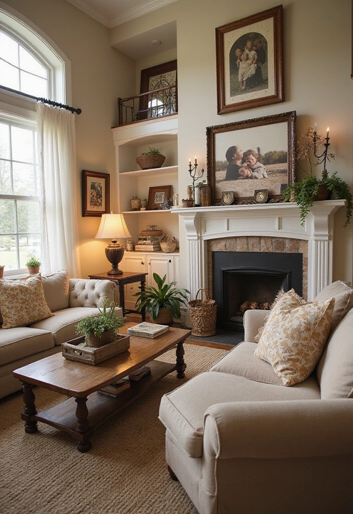 20 Cozy Farmhouse Living Room Ideas That'll Make You Want to Stay In (#9 is Pure Magic!) - 20. Personal Touches