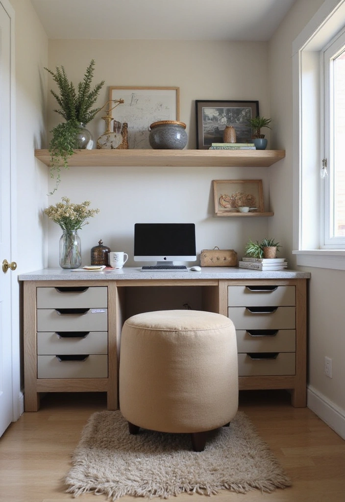 15 Small Office Ideas That'll Transform Your Workspace Into a Productivity Powerhouse! - 5. Functional Furniture