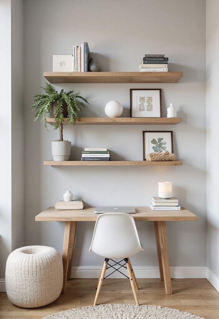 15 Small Office Ideas That'll Transform Your Workspace Into a Productivity Powerhouse! - 1. Go Vertical with Shelving