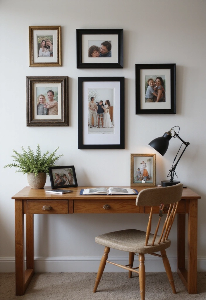 15 Inspiring Office Decor Ideas That'll Transform Your Workspace and Boost Your Mood! - 5. Personalize with Photos