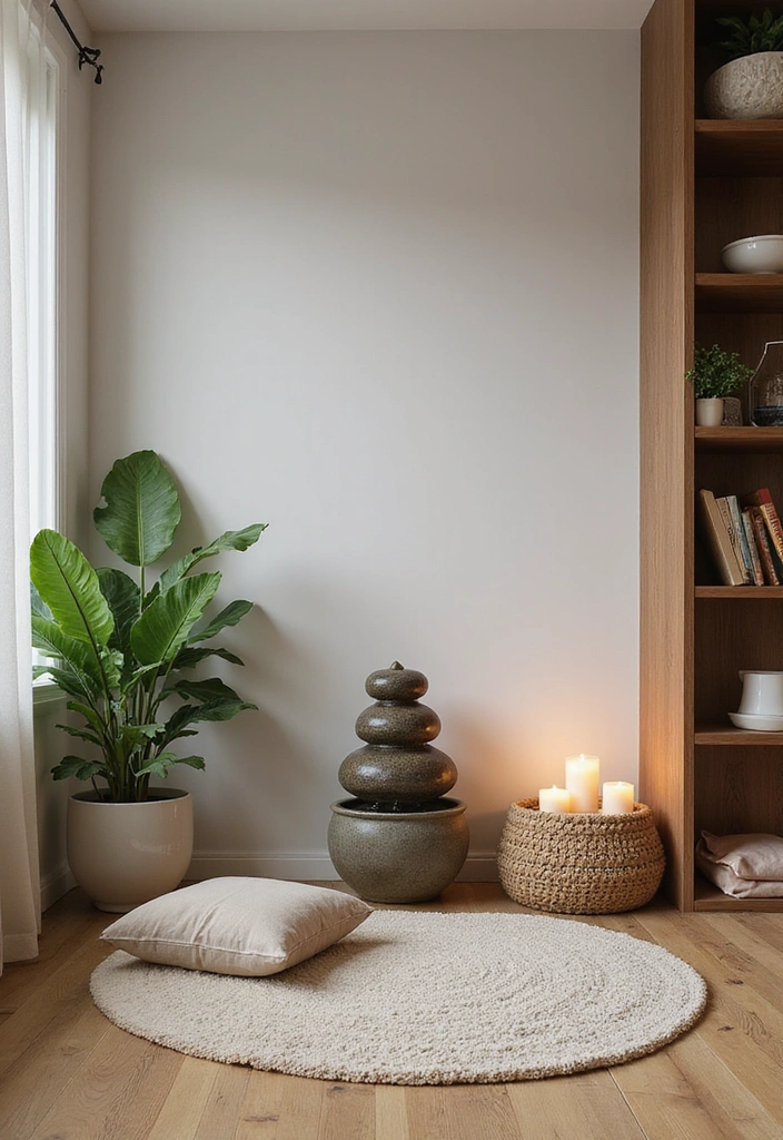 15 Inspiring Office Decor Ideas That'll Transform Your Workspace and Boost Your Mood! - 9. Create a Zen Corner
