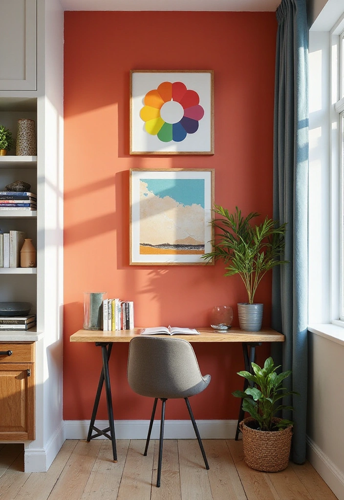 15 Small Office Ideas That'll Transform Your Workspace Into a Productivity Powerhouse! - 4. Color Your Space