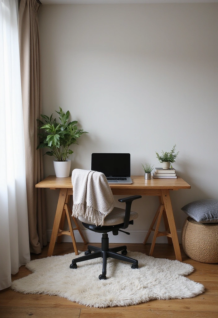 15 Small Office Ideas That'll Transform Your Workspace Into a Productivity Powerhouse! - 7. Cozy Textures