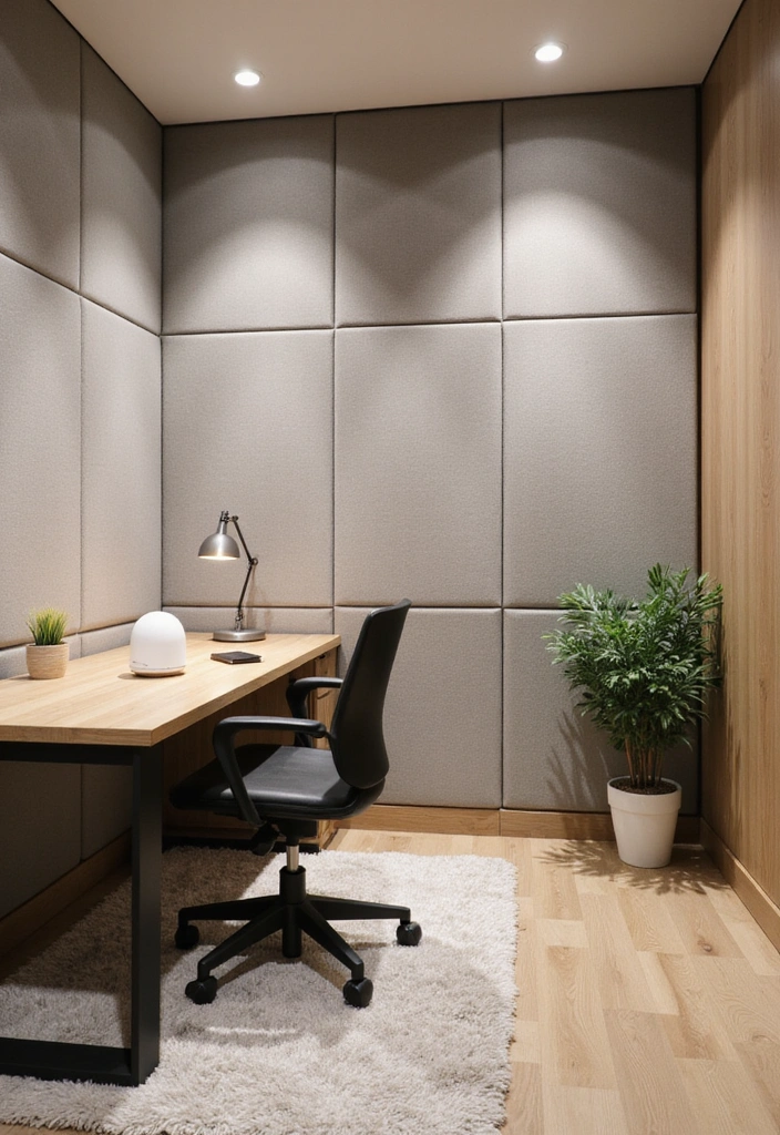 15 Small Office Ideas That'll Transform Your Workspace Into a Productivity Powerhouse! - 14. Sound Control