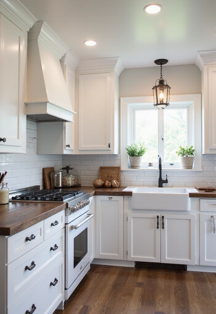 15 Cozy Farmhouse Kitchen Designs That'll Inspire Your Next Remodel! - 8. Timeless White with Accents
