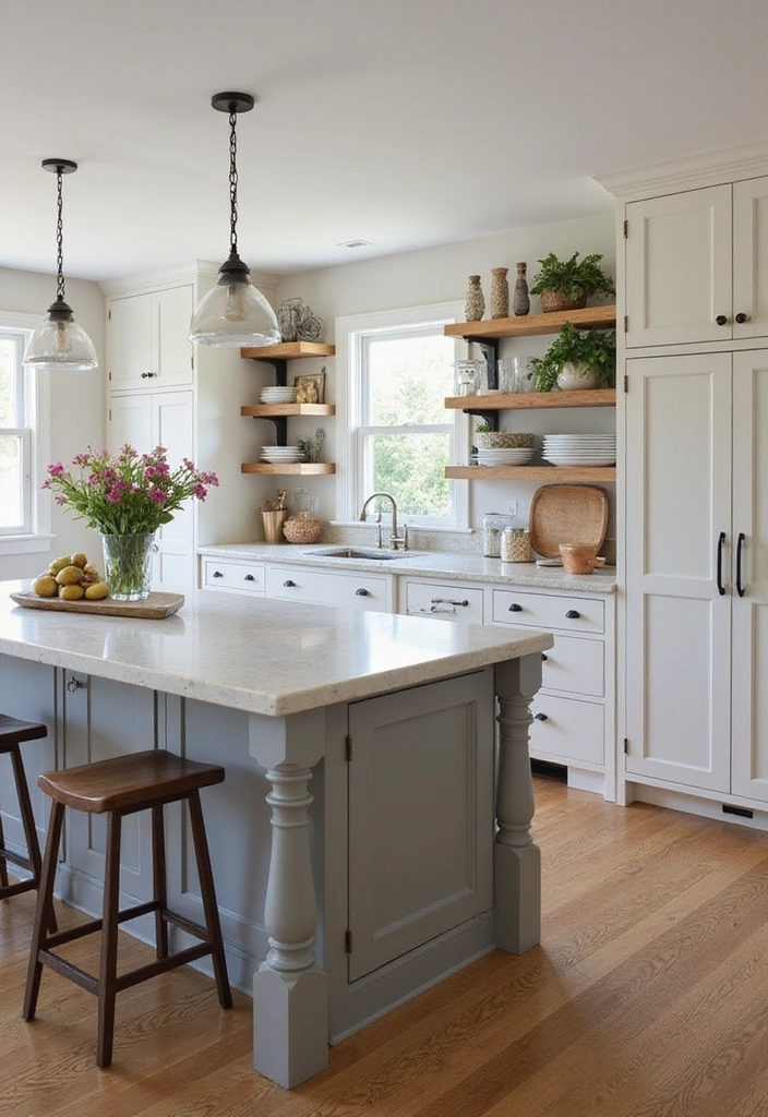 15 Cozy Farmhouse Kitchen Designs That'll Inspire Your Next Remodel! - 9. Farmhouse Island for Extra Space