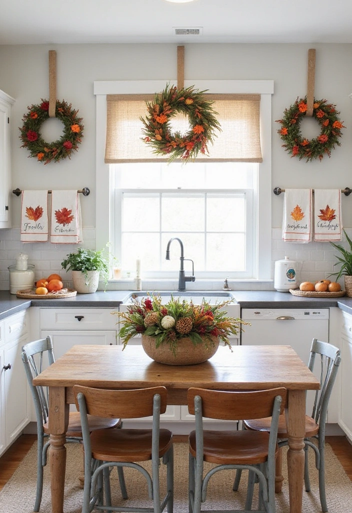 15 Cozy Farmhouse Kitchen Designs That'll Inspire Your Next Remodel! - 15. Seasonal Decor for a Cozy Touch