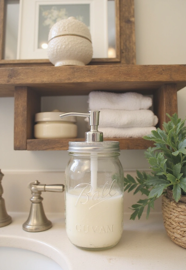 21 Stunning Farmhouse Bathroom Ideas That Will Transform Your Space (And #8 Is a Must-See!) - 9. DIY Decor Projects