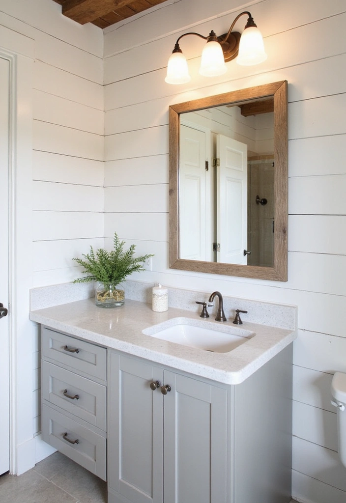 21 Stunning Farmhouse Bathroom Ideas That Will Transform Your Space (And #8 Is a Must-See!) - 3. Shiplap Walls