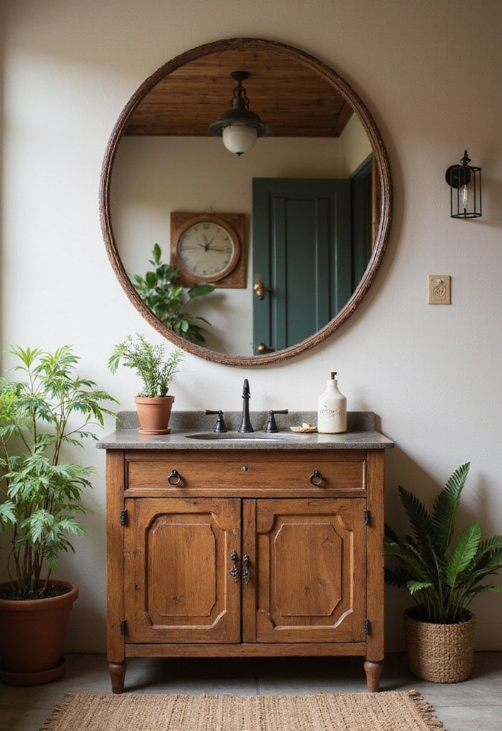 21 Stunning Farmhouse Bathroom Ideas That Will Transform Your Space (And #8 Is a Must-See!) - 8. Statement Mirrors